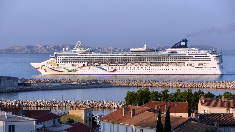 MARSEILLE, FRANCE - 2021/07/27: The Norwegian Dawn cruise ship arrives in the French Mediterranean port of Marseille. (Photo by Gerard Bottino/SOPA Images/LightRocket via Getty Images)