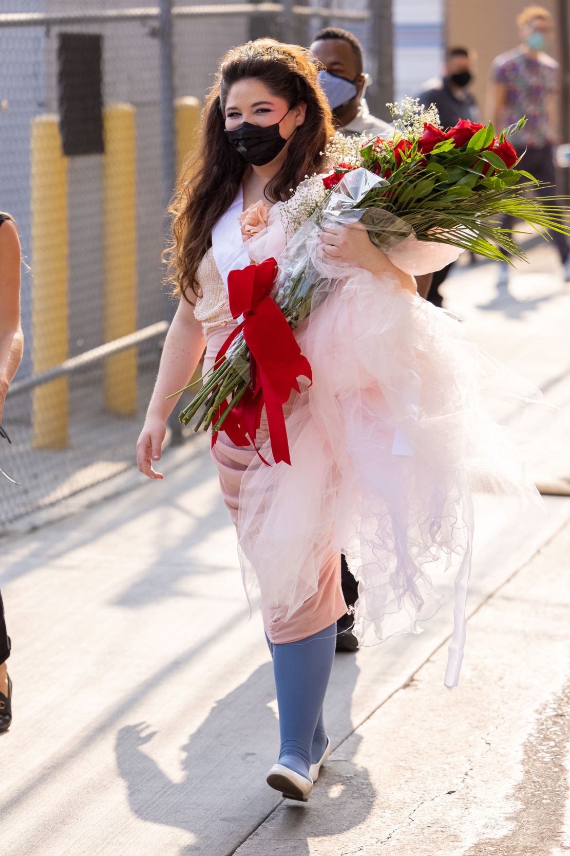 Stalter arrived to the Jimmy Kimmel studio in 2021 dressed like a beauty pageant participant.