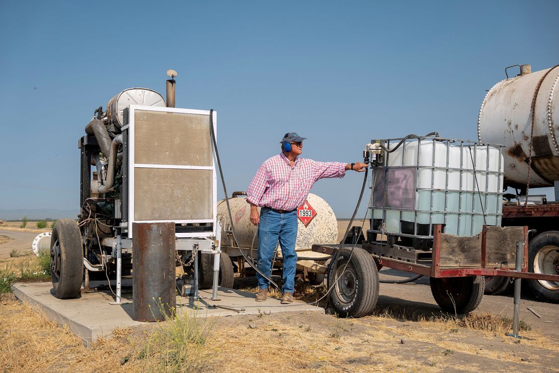 A well in Yolo County, California, on August 11, 2021. Around 43 million Americans rely on private wells for their drinking water.