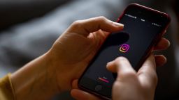 A smartphone with Instagram's app logo.
