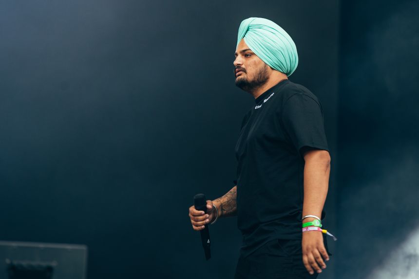 Sidhu Moosewala performing at the Wireless Festival in London on September 12, 2021.