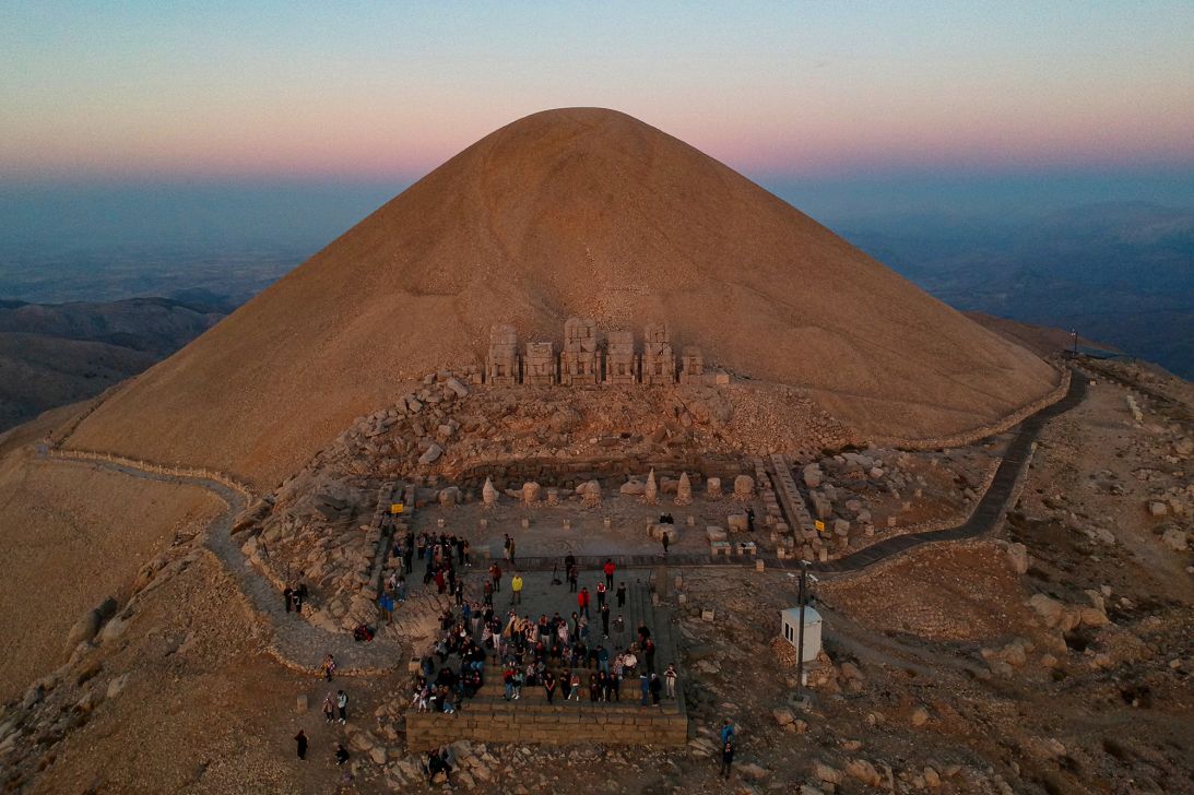 At the top of Mount Nemrut is a tumulus believed to be the tomb of Antiochus I.