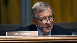 Senate Majority Whip Dick Durbin, a Democrat from Illinois, speaks during a Senate Judiciary Subcommittee hearing in Washington, D.C., U.S., on Tuesday, September 21, 2021.