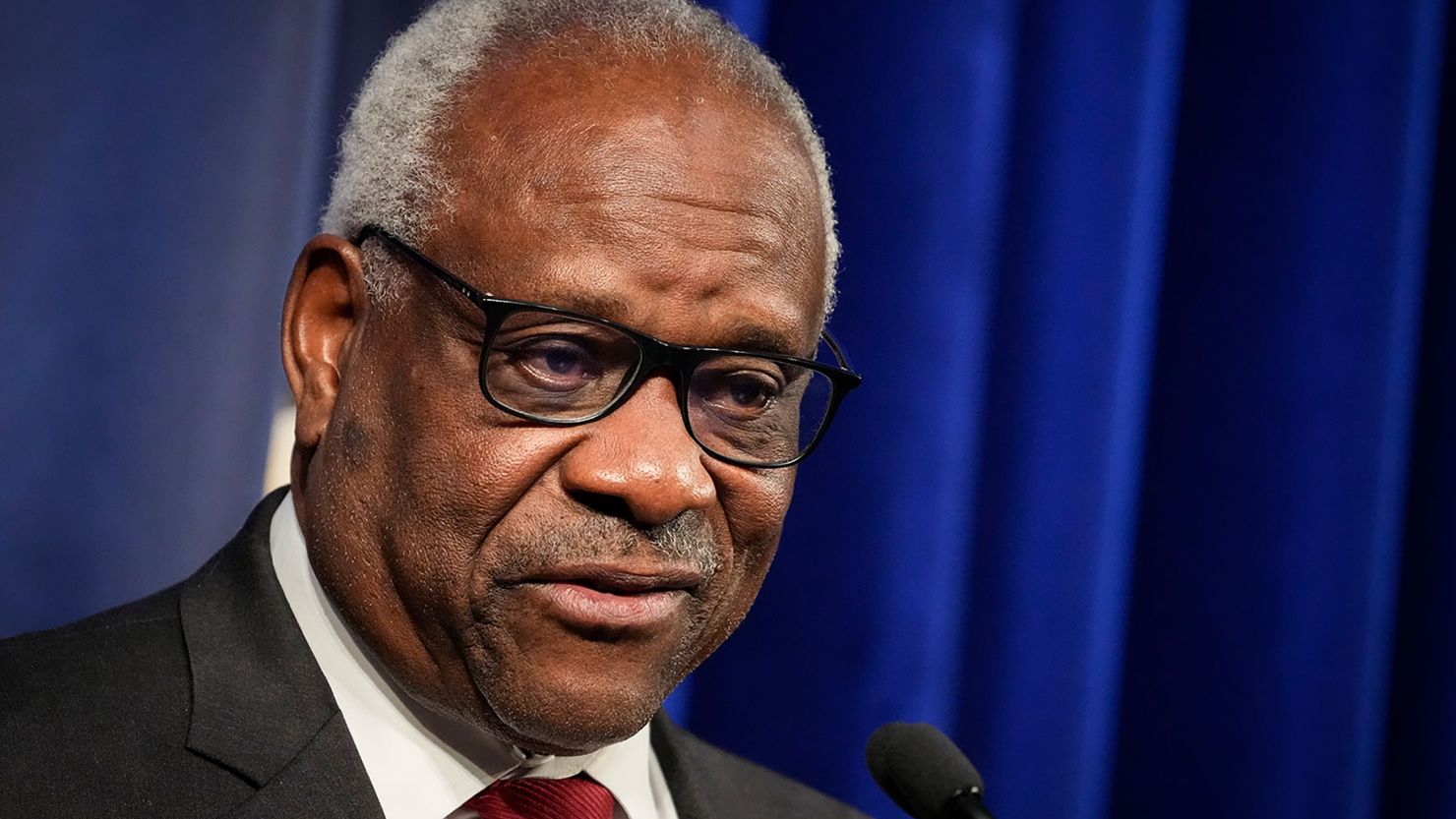 Associate Supreme Court Justice Clarence Thomas speaks at the Heritage Foundation on October 21, 2021 in Washington, DC. Clarence Thomas has now served on the Supreme Court for more than 30 years. He was nominated by former President George H.W. Bush in 1991 and is the second African-American to serve on the high court, following Justice Thurgood Marshall.