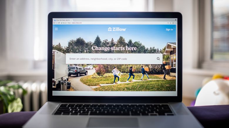 The Zillow website on a laptop computer arranged in Hastings on Hudson, New York, U.S., on Sunday, Nov. 7, 2021.
