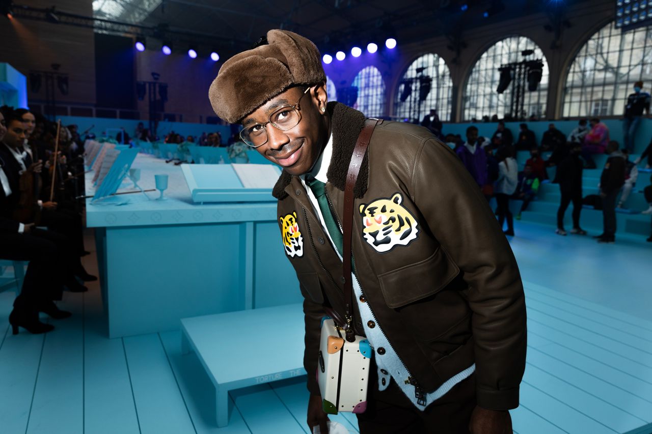 Tyler, the Creator attends the Louis Vuitton's Fall-Winter 2022 fashion show as part of Paris Fashion Week on January 20, 2022.