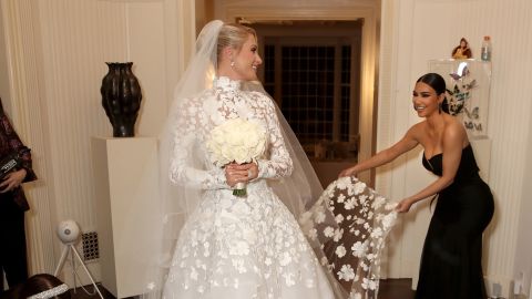 PARIS IN LOVE -- I Do, Dont I? Part 2 Episode 113 -- Pictured: (l-r) Paris Hilton, Kim Kardashian West -- (Photo by: Todd Williamson/Peacock/NBCU Photo Bank via Getty Images)