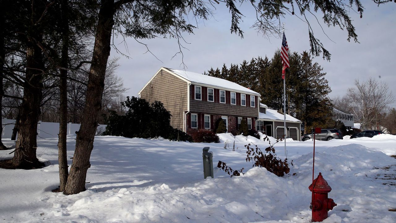 Boston Police Officer John O'Keefe was found unresponsive in January 2022 outside this residence in Canton, Massachusetts.