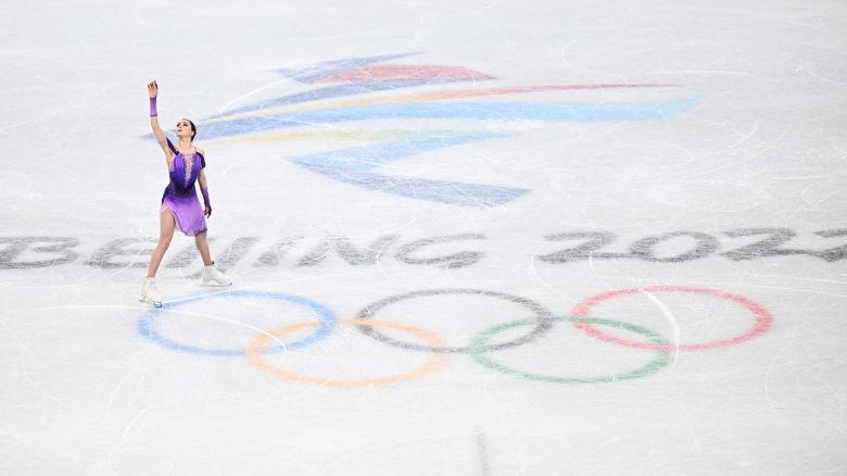 Kamila Valieva, seen competing at the 2022 Winter Olympics, has been handed a backdated four-year drug ban.