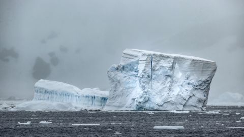 ANTARCTICA - FEBRUARY 07: The glaciers are seen as the floes melt due to global climate change in Antarctica on February 07, 2022. Turkish scientists, within the scope of the 6th National Antarctic Science Expedition, monitored the global climate change and followed the glaciers that provide the heat balance of the world and decrease every year. (Photo by Sebnem Coskun/Anadolu Agency via Getty Images)