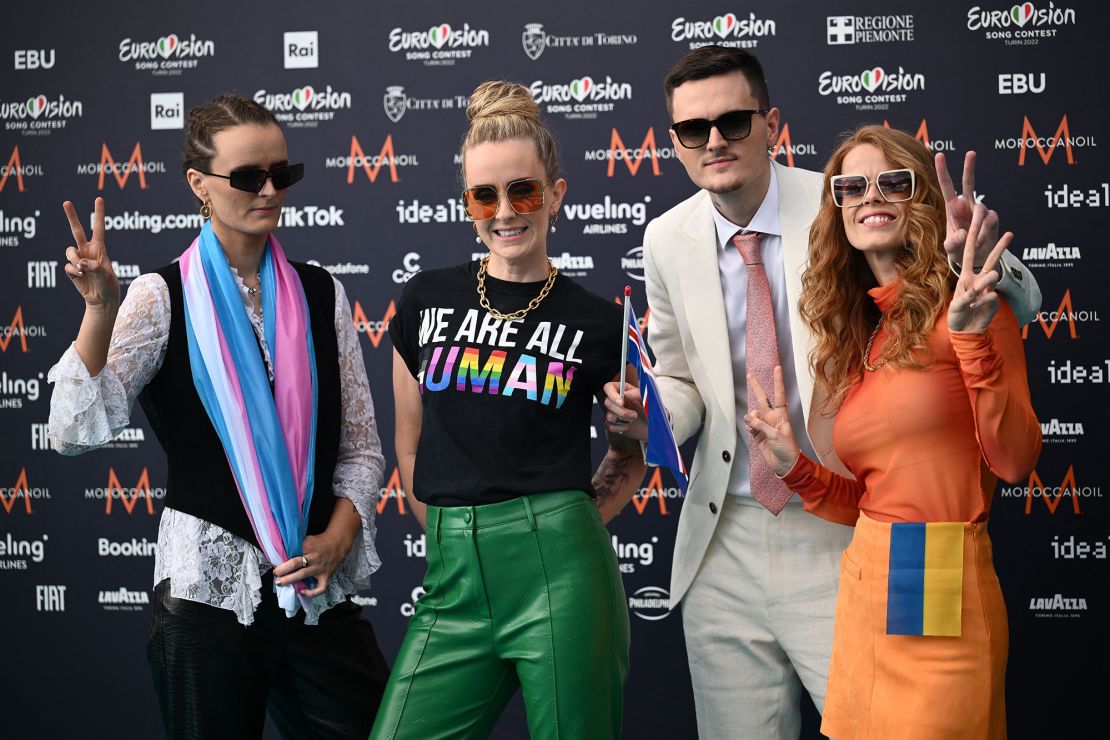 Members of Iceland's entry, 