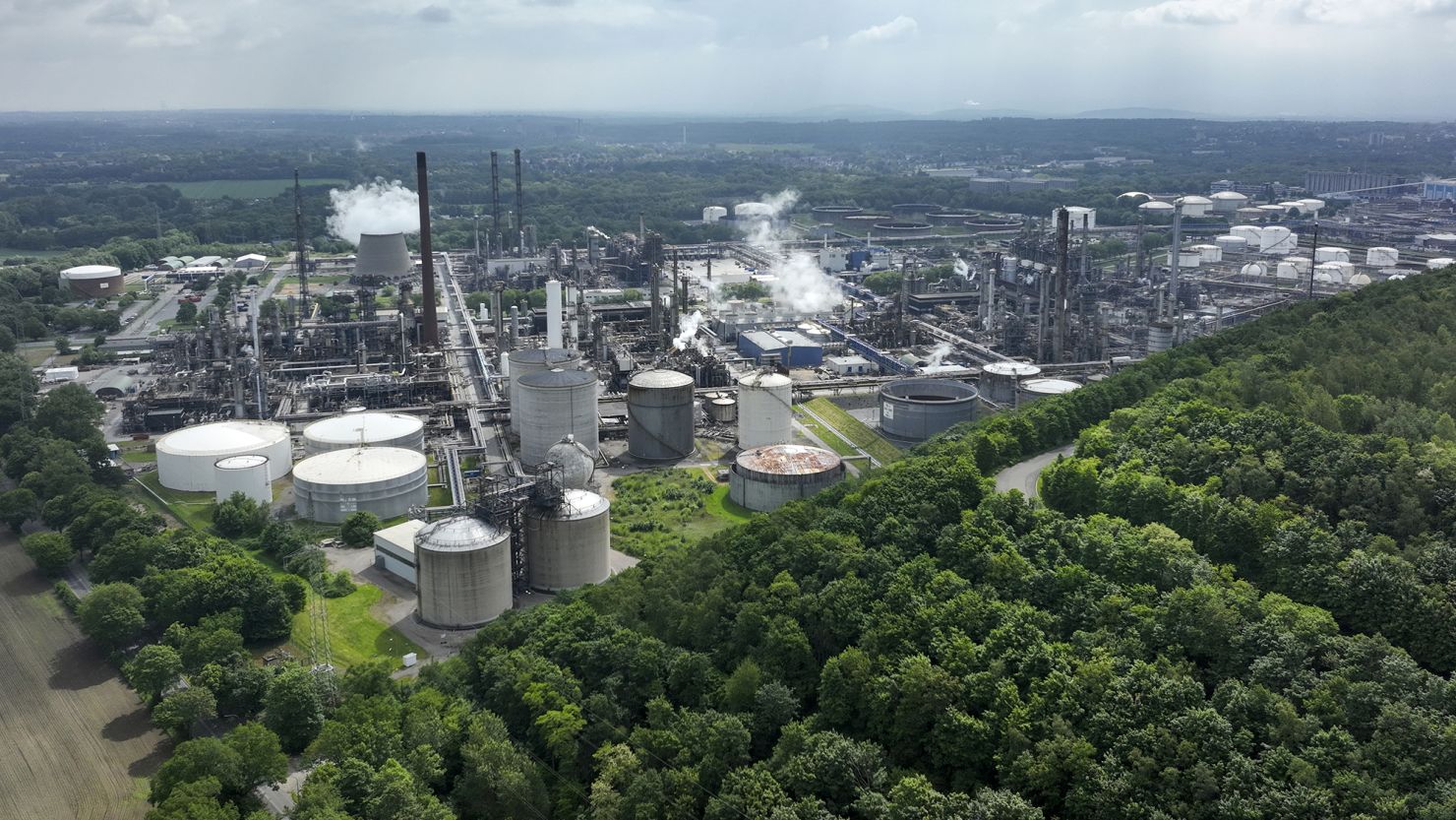 The Ruhr oil refinery operated by a subsidiary of BP, in Gelsenkirchen, Germany, seen in May 2022.
