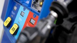 Gas prices are displayed on a gas pump at an Exxon gas station in Washington, DC, on May 24, 2022.