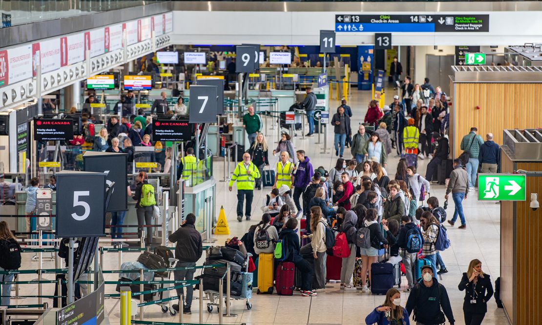 Travelers pictured at Dublin airport. Dublin is one of the locations offering US CBP preclearance for travelers heading to the US.
