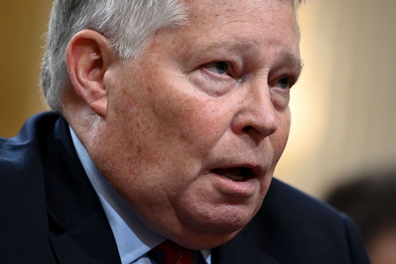 Retired judge J. Michael Luttig, testifies during the third hearing of the US House Select Committee on Capitol Hill in Washington, DC, on June 16, 2022.