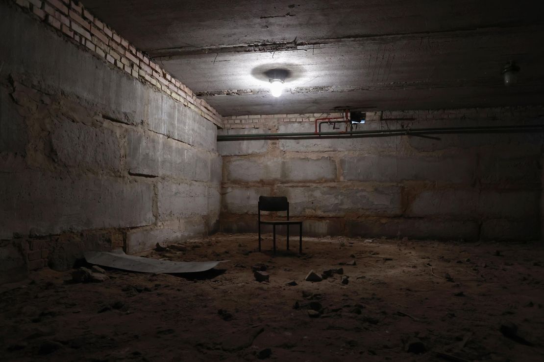 A photo taken in Bucha shows a basement believed to have been used by Russian forces to torture and kill civilians. Ukrainian police said the bodies of five men aged between 24 and 54 were found there.