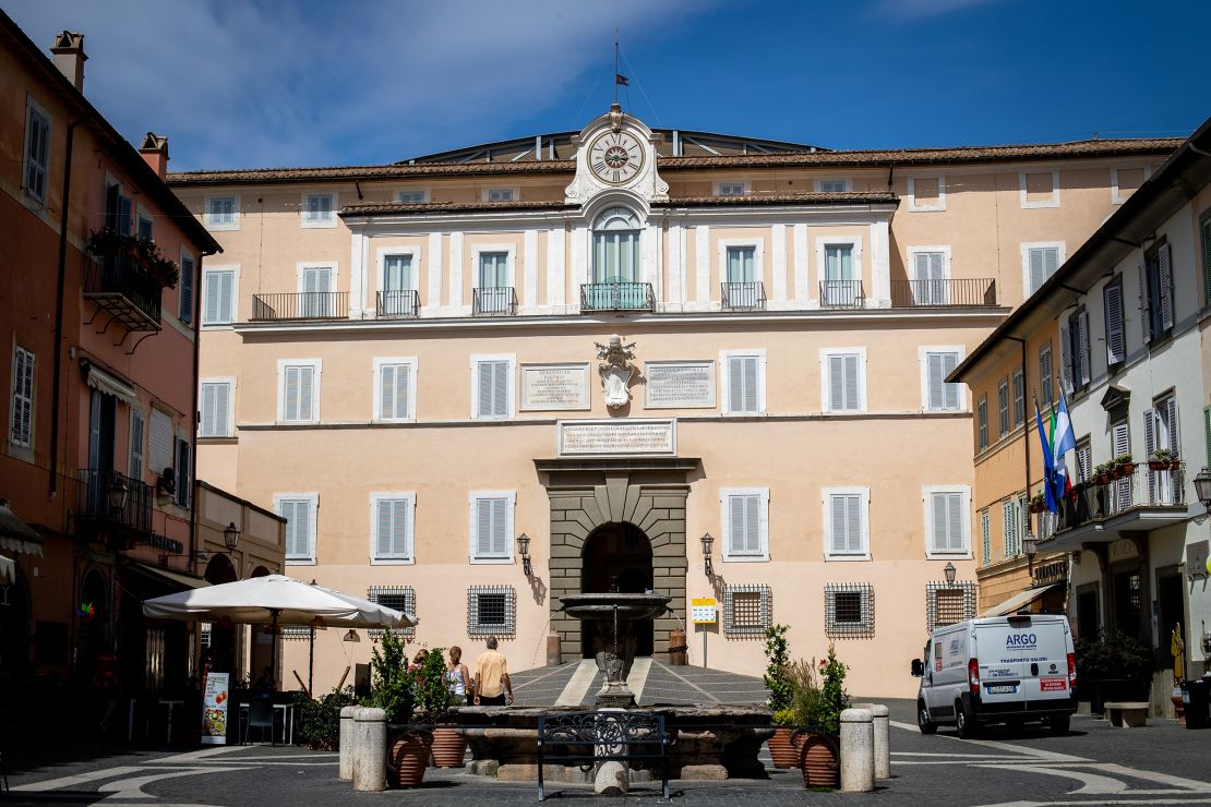 A view of the Papal Palace of Castel Gandolfo in Castel Gandolfo, Italy, on September 6, 2022.