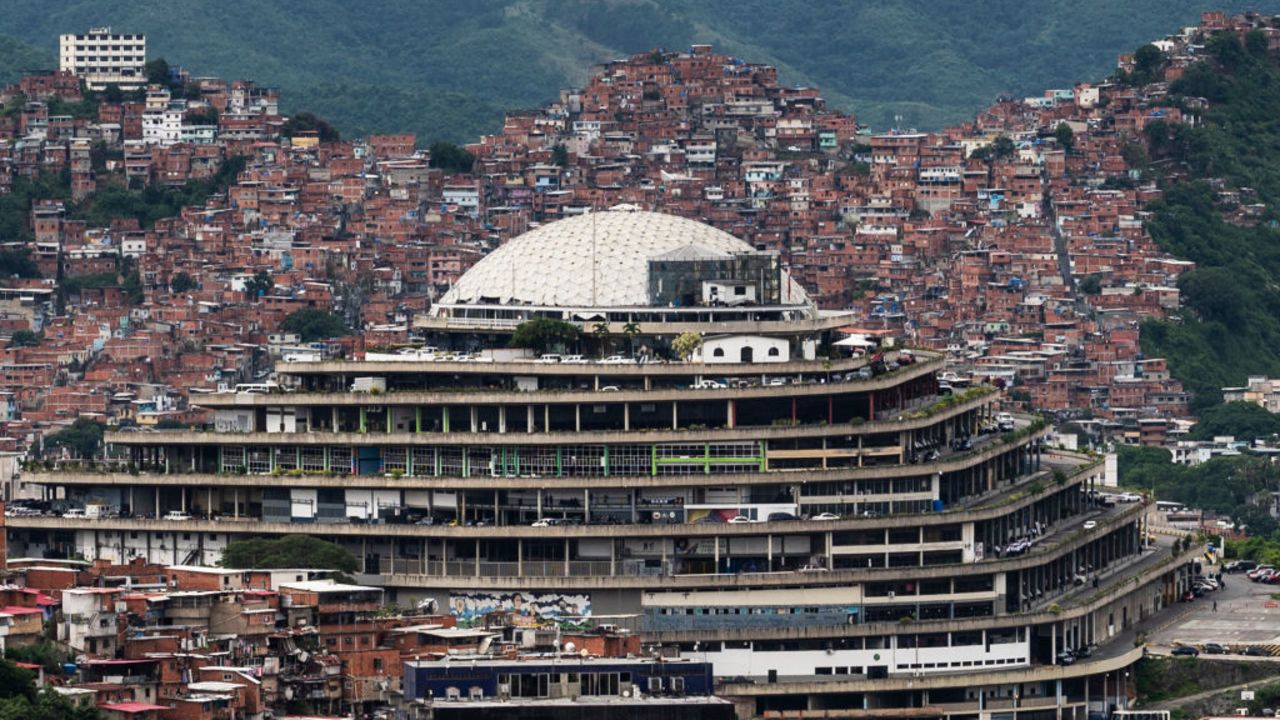 General view of the El Helicoide building, headquarters of the Bolivarian National Intelligence Service (SEBIN) in Caracas, on September 12, 2022. (Photo by Yuri CORTEZ / AFP) (Photo by YURI CORTEZ/AFP via Getty Images)