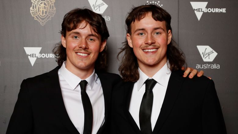 MELBOURNE, AUSTRALIA - SEPTEMBER 18: The Shepmates pose for a photo during the 2022 Brownlow Medal at Crown Palladium on September 18, 2022 in Melbourne, Australia. (Photo by Dylan Burns/AFL Photos via Getty Images)