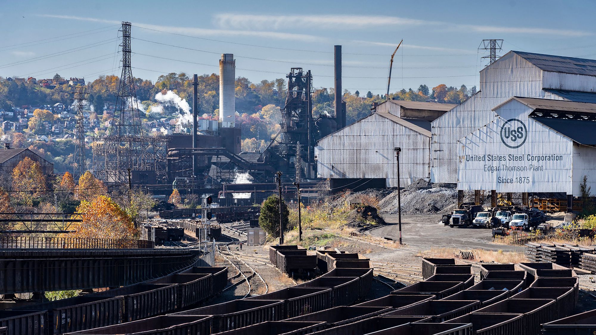 The Edgar Thomas Plant of the United States Steel Corporation in Braddock, Pennsylvania, on October 27, 2022.