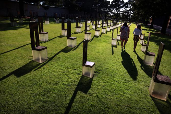 The Oklahoma City National Memorial & Museum, the site where 168 people were killed by a bombing that remains the deadliest act of domestic terrorism in US history.