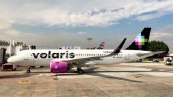 A Volaris Airbus 320 airplane sits on the tarmac at Benito Juarez International Airport in Mexico City on November 3, 2022. (Photo by Daniel SLIM / AFP) (Photo by DANIEL SLIM/AFP via Getty Images)