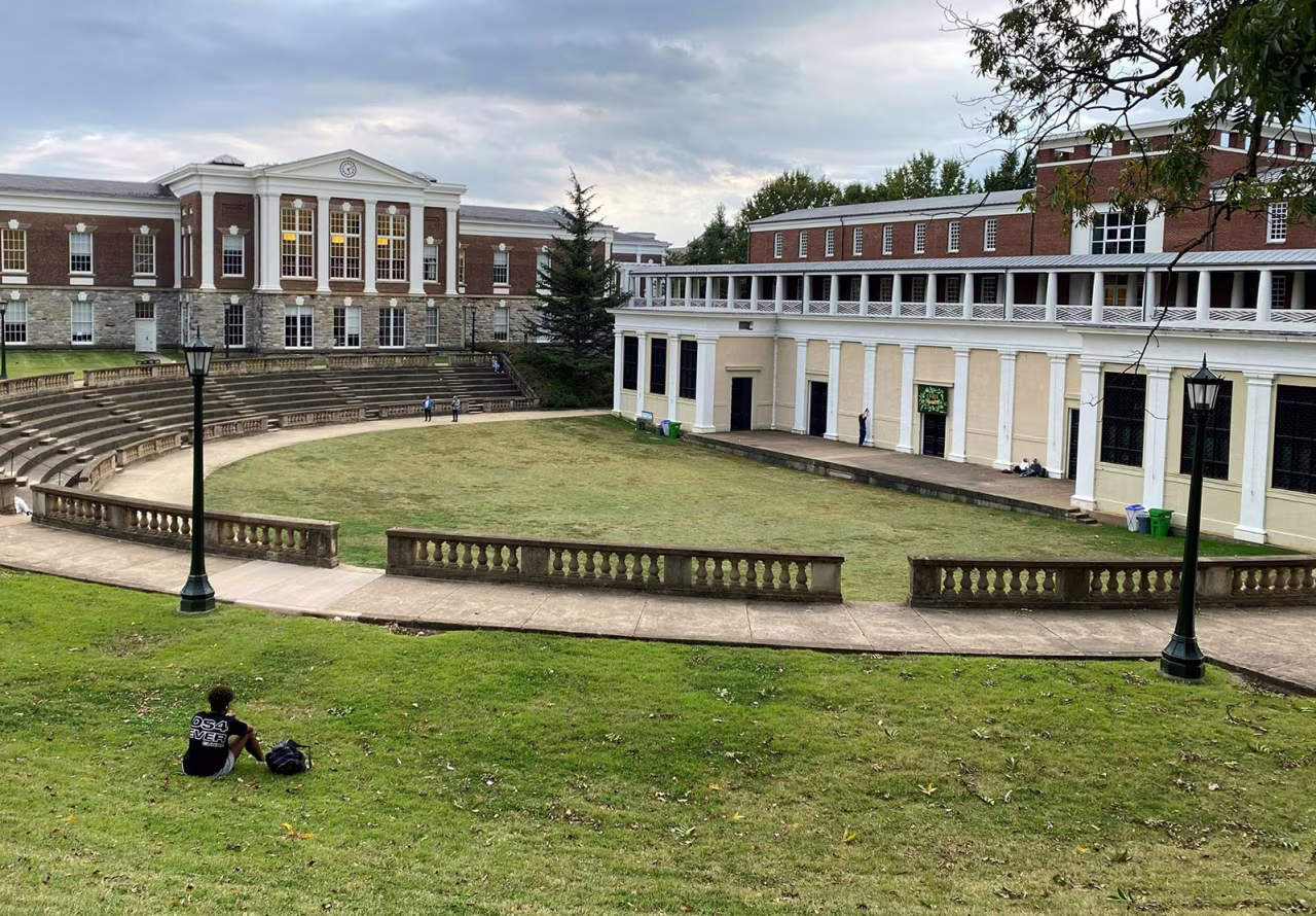 The University of Virginia campus is seen on October 12, 2022 in Charlottesville, Virginia.