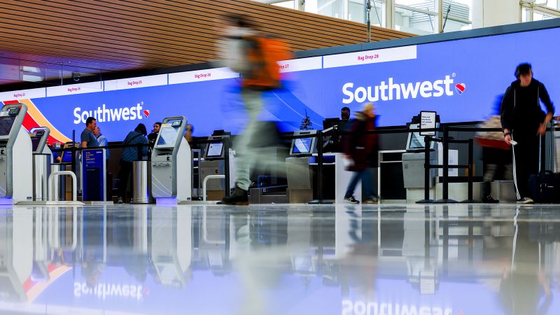 Southwest flight cancellations are piling up today. It’s not what you think
