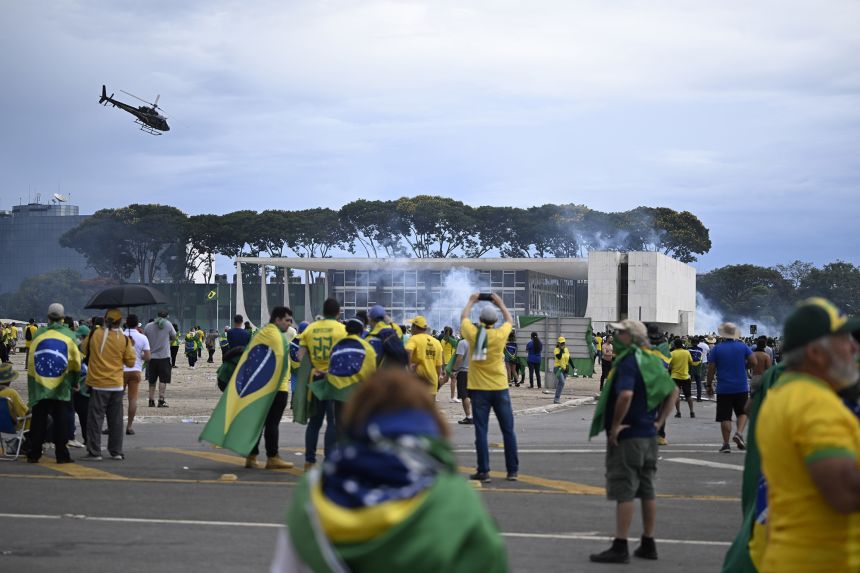 Bolsonaro supporters storm the National Congress in Brasilia on January 8, 2023.