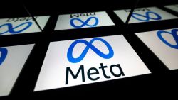 This picture taken on January 12, 2023 in Toulouse, southwestern France shows a tablet displaying the logo of the company Meta. (Photo by Lionel BONAVENTURE / AFP) (Photo by LIONEL BONAVENTURE/AFP via Getty Images)