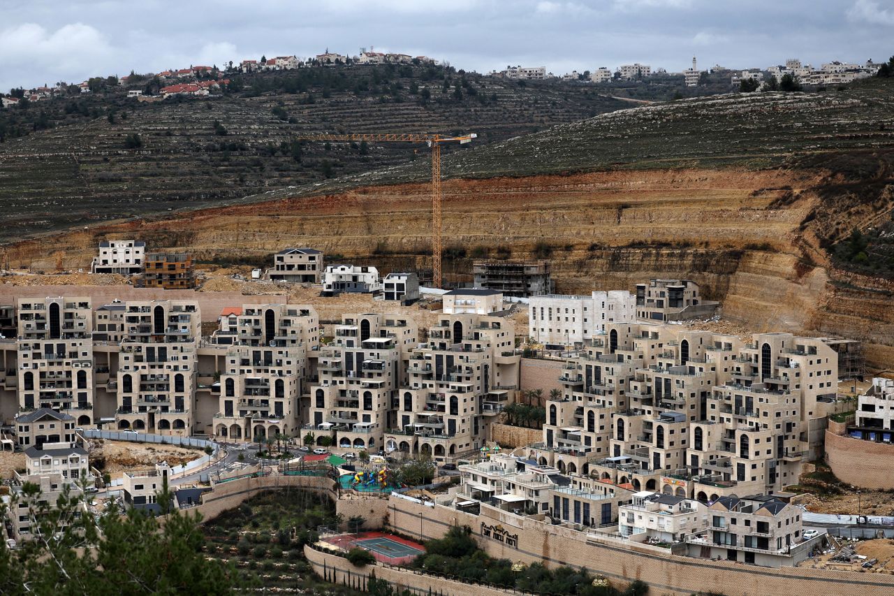 The Israeli settlement of Givat Zeev, near the Palestinian city of Ramallah in the occupied West Bank, on February 3, 2023.