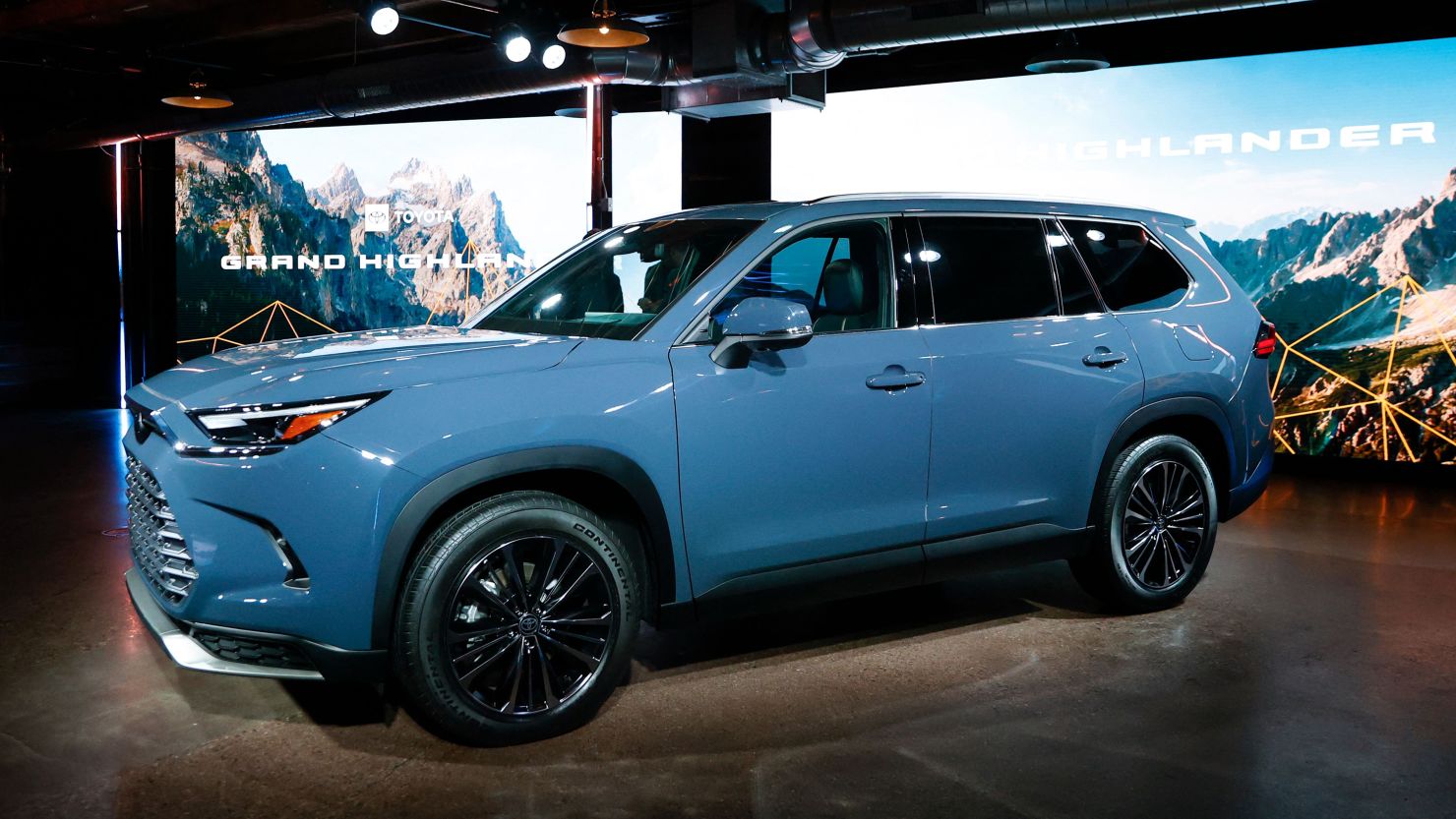 The all-new, three-row 2024 Toyota Grand Highlander is shown during world premiere event at Chicago Auto Show on February 8, 2023 in Chicago, Illinois.