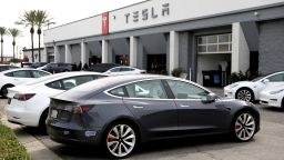 BURBANK, CA - FEBRUARY 16: Tesla Dealership along 811 S San Fernando Blvd, Thursday, Feb. 16, 2023 in Burbank, CA. Tesla, Inc. is recalling 362,758 vehicles in the U.S. because its Full Self-Driving Beta software may cause a crash, according a notice from the National Highway Transportation Safety Administration.  (Gary Coronado / Los Angeles Times via Getty Images)