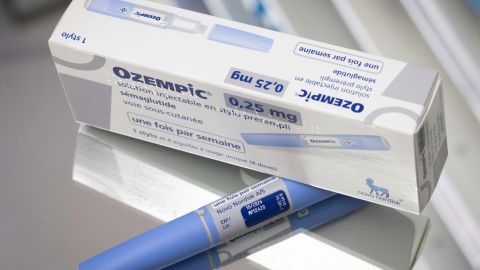 This photograph taken on February 23, 2023, in Paris, shows the anti-diabetic medication "Ozempic" (semaglutide) made by Danish pharmaceutical company "Novo Nordisk". On TikTok, the hashtag "#Ozempic" has reached more than 500 million views: this anti-diabetic medication is trending on the social network for its' slimming properties, a phenomenon that is causing supply shortages and worrying doctors. (Photo by JOEL SAGET / AFP) (Photo by JOEL SAGET/AFP via Getty Images)