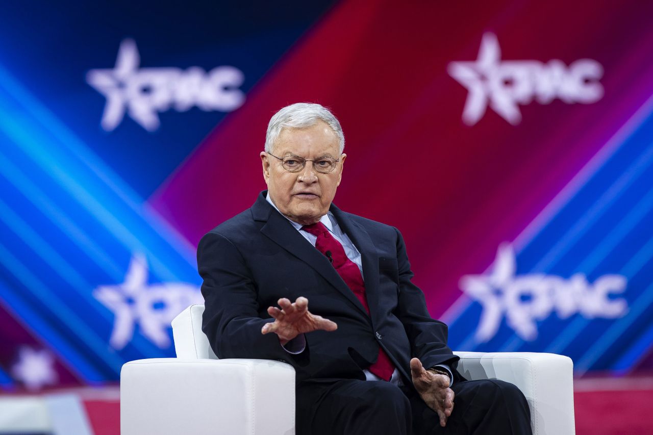 Keith Kellogg speaks during the Conservative Political Action Conference in National Harbor, Maryland in March 2023.