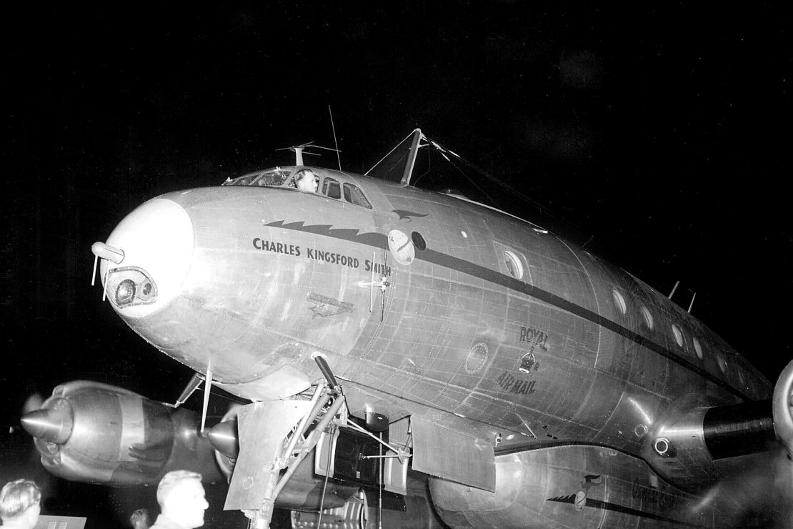 On December 1, 1947, Qantas launched through-services from Sydney to London aboard this shiny new Lockheed Constellation plane.