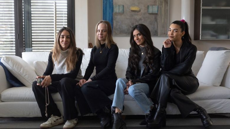 (From L) Founders of AC2ALITY, Daniela McArena Alvarez, Gabriela Campbell, Maria Murillo Sanchis and Paula Munoz Soriano pose in Las Rozas near Madrid on February 8, 2023. - In the suburbs of Madrid, four young women create videos summarizing the news which are viewed by millions of people on short-video sharing app TikTok. They are part of an army of youths making content about current events which draw more viewers on social media than videos by traditional media with more resources. (Photo by PIERRE-PHILIPPE MARCOU / AFP) (Photo by PIERRE-PHILIPPE MARCOU/AFP via Getty Images)