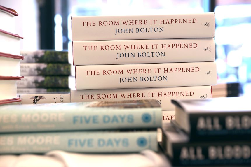 Copies of the new book 'The Room Where It Happened' by former national security advisor John Bolton are displayed at Book Passage on June 23, 2020 in Corte Madera, California. A controversial new book on the Trump administration by former national security advisor John Bolton hit bookstore shelves today.