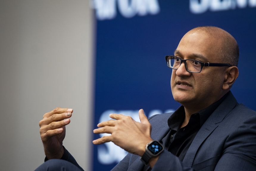 Jeetu Patel, the president of Cisco, in April 2023. He said younger employees and interns often give new perspectives.