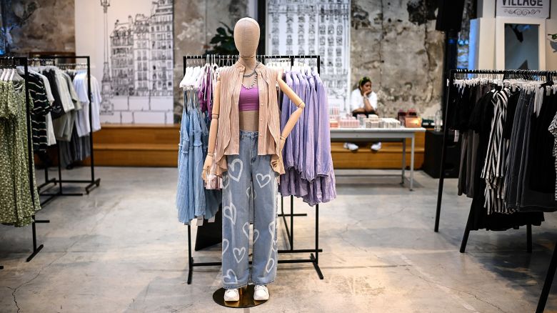 A Paris pop-up store by Chinese fashion brand Shein, pictured in May 2023.
