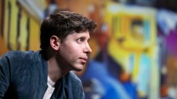 OpenAI CEO Sam Altman addresses a speech during a meeting, at the Station F in Paris on May 26, 2023. Altman, the boss of OpenAI, the firm behind the massively popular ChatGPT bot, said on May 26, 2023, in Paris that his firm's technology would not destroy the job market as he sought to calm fears about the march of artificial intelligence (AI).