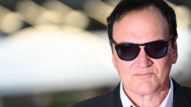 Quentin Tarantino arrives for the Closing Ceremony and the screening of the film "Elemental" during the 76th edition of the Cannes Film Festival in Cannes, southern France, on May 27, 2023.