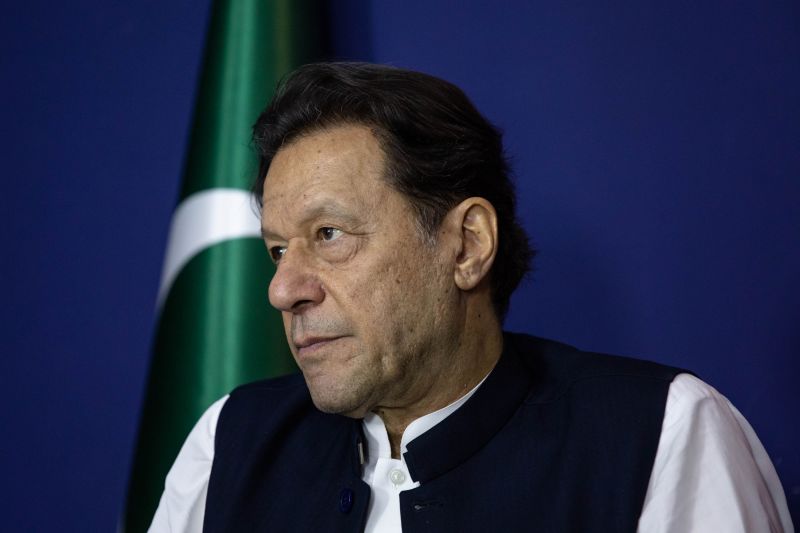 Imran Khan, Pakistan's former prime minister, is pictured during an interview in Lahore in June 2023.