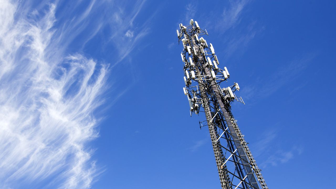 A traditional cell phone tower.
