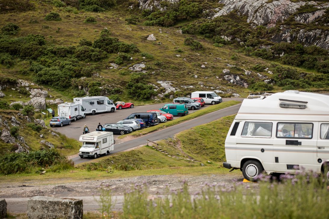 The NC500 route has become popular with tourists driving in camper vans.