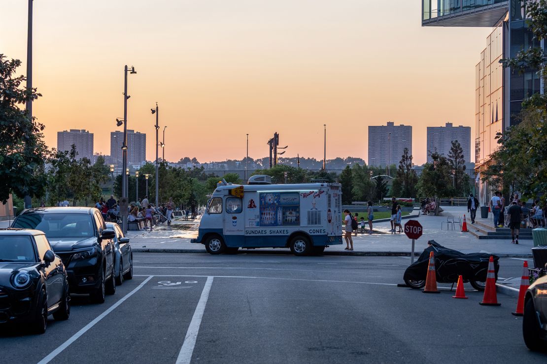 Truk es krim Mister Softee pada bulan Agustus 2020 di New York City.