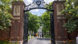 CAMBRIDGE, MASSACHUSETTS - JUNE 29:  People walk through the gate on Harvard Yard at the Harvard University campus on June 29, 2023 in Cambridge, Massachusetts. The U.S. Supreme Court ruled that race-conscious ission policies used by Harvard and the University of North Carolina violate the Constitution, bringing an end to affirmative action in higher education.  (Photo by Scott Eisen/Getty Images)