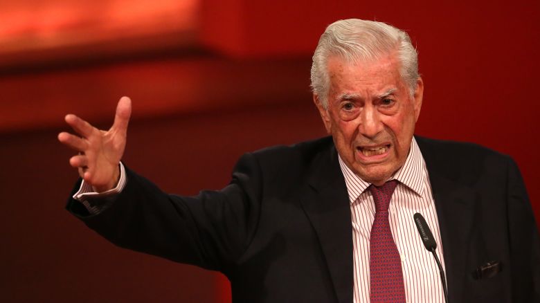 BERLIN, GERMANY - SEPTEMBER 09: Peruvian writer Mario Vargas Llosa speaks during the opening of the 20th International Literature Festival Berlin (ILB) at the Berliner Philharmonie on September 9, 2020 in Berlin, Germany. The 20th International Literature Festival Berlin will take place from September 9 to 19, 2020. (Photo by Adam Berry/Getty Images)