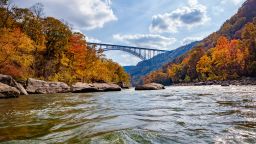 New River Bridge, Hawks Nest State Park , Gauley Mountain in Ansted, West Virginia, USA.