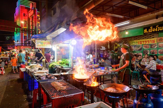 <strong>2. Bangkok, Thailand: </strong>Yaowarat Road is in Bangkok's Chinatown and a great place to eat in the Thai capital.